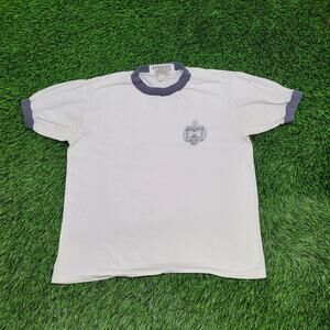 Vintage US Naval Academy Ringer Shirt Womens Large 20x22 Boxy